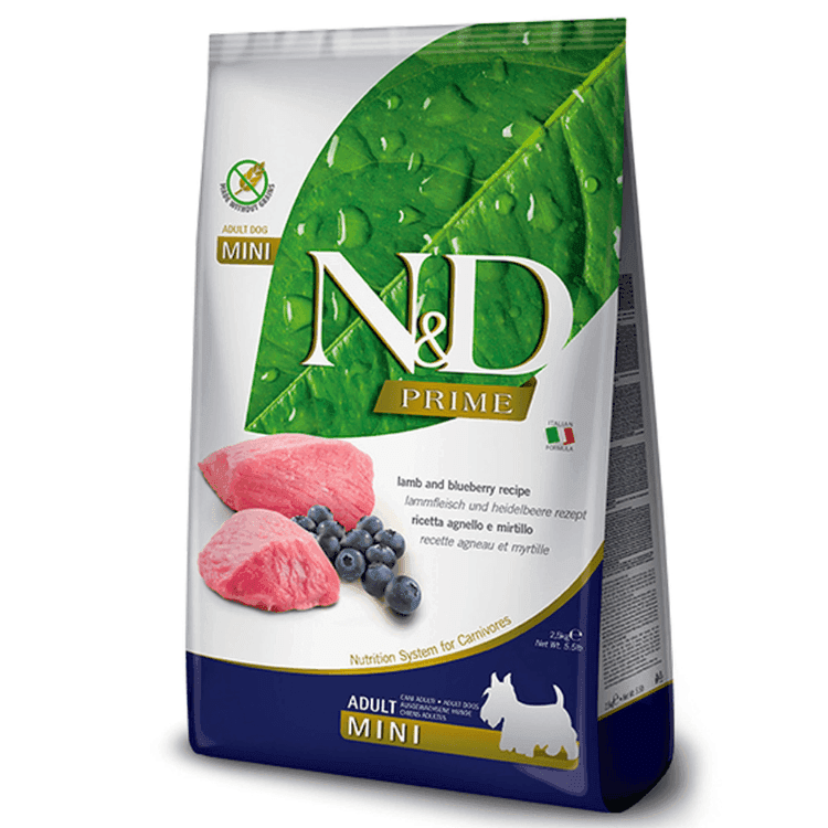 Farmina N&D Grain Free Mini, jagnięcina i czarna borówka