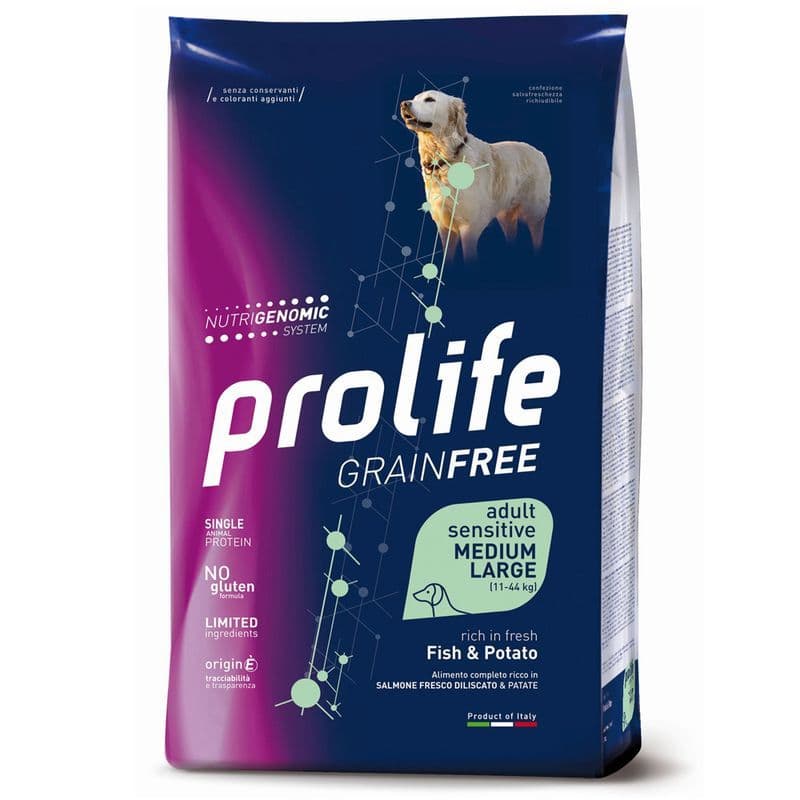Prolife Grain Free Adult Sensitive Medium/Large Ryby i ziemniaki