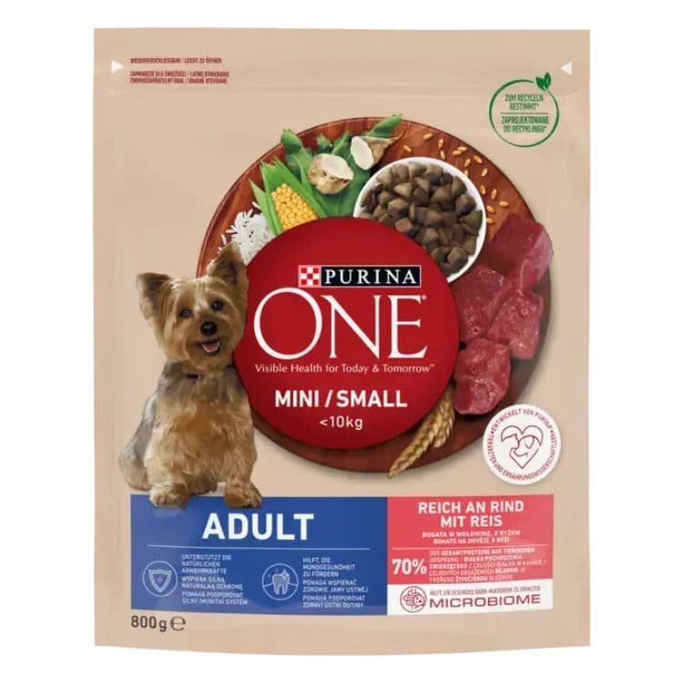Purina One Mini Adult, Bogata w Wołowinę