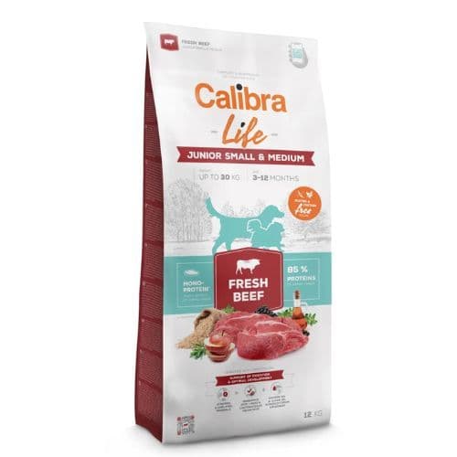 Calibra Life Junior Small & Medium Breed, ze świeżą wołowiną