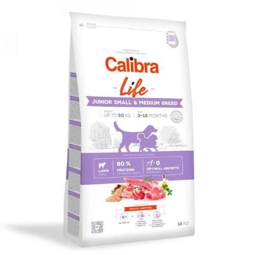 Calibra Dog Life Junior jagnięcina dla małych i średnich ras