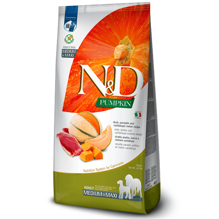 Farmina N&D Medium & Maxi, kaczka z dynią i kantalupą