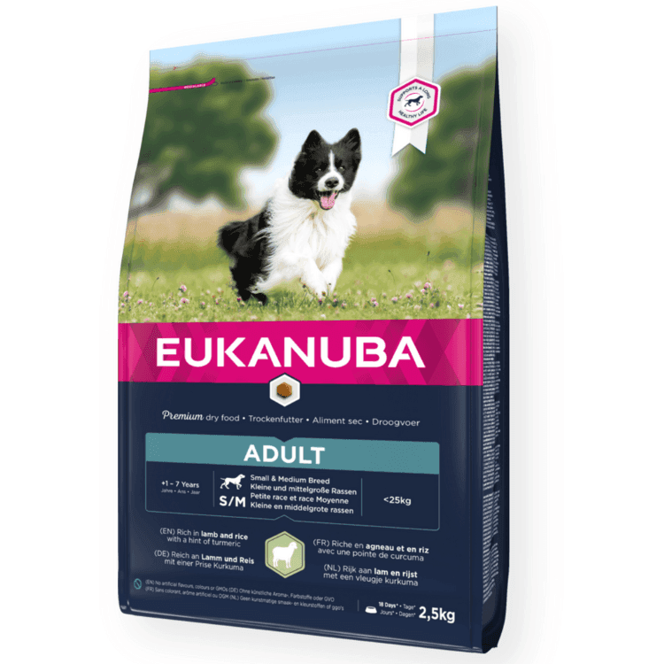 Eukanuba Adult Small & Medium Breed, jagnięcina i ryż