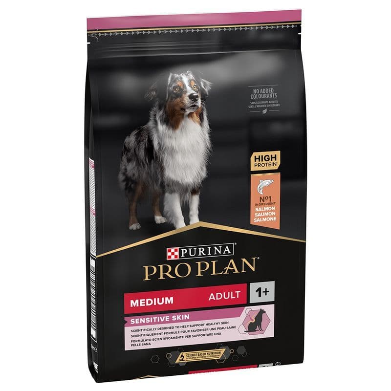 PURINA PRO PLAN Medium Adult Sensitive Skin, łosoś i ryż