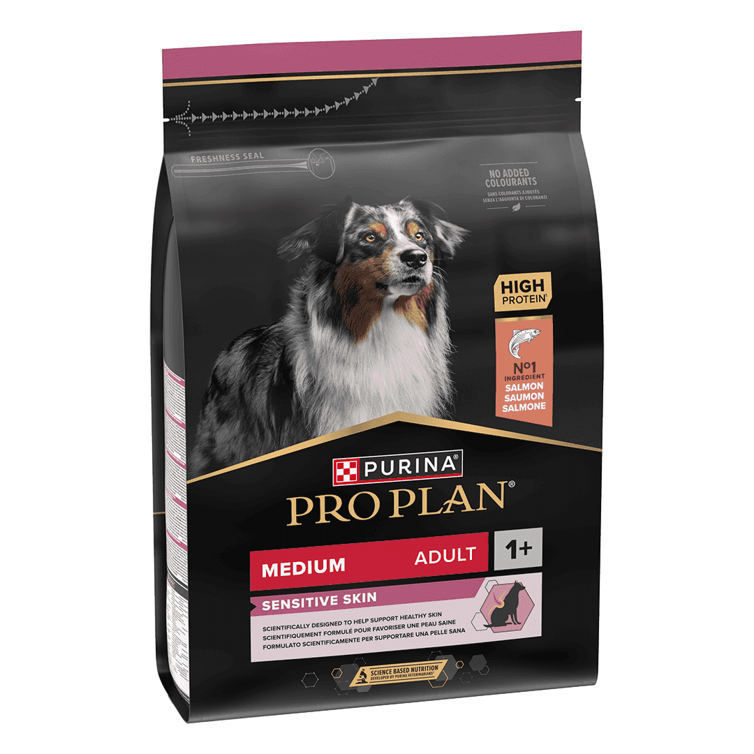 PURINA PRO PLAN Medium Adult Sensitive Skin, łosoś i ryż