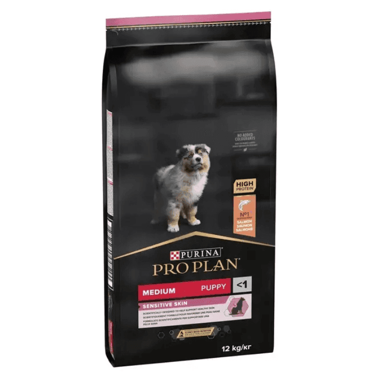 PURINA PRO PLAN Medium Puppy Sensitive Skin, łosoś i ryż