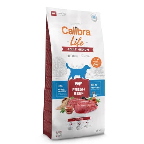 Calibra Life Adult Medium Breed, ze świeżą wołowiną